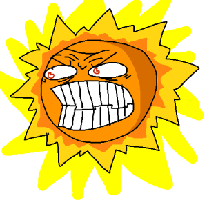 Angry sun