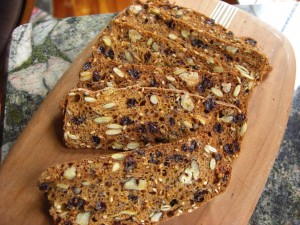 Rosemary Raisen pecan crispy bread